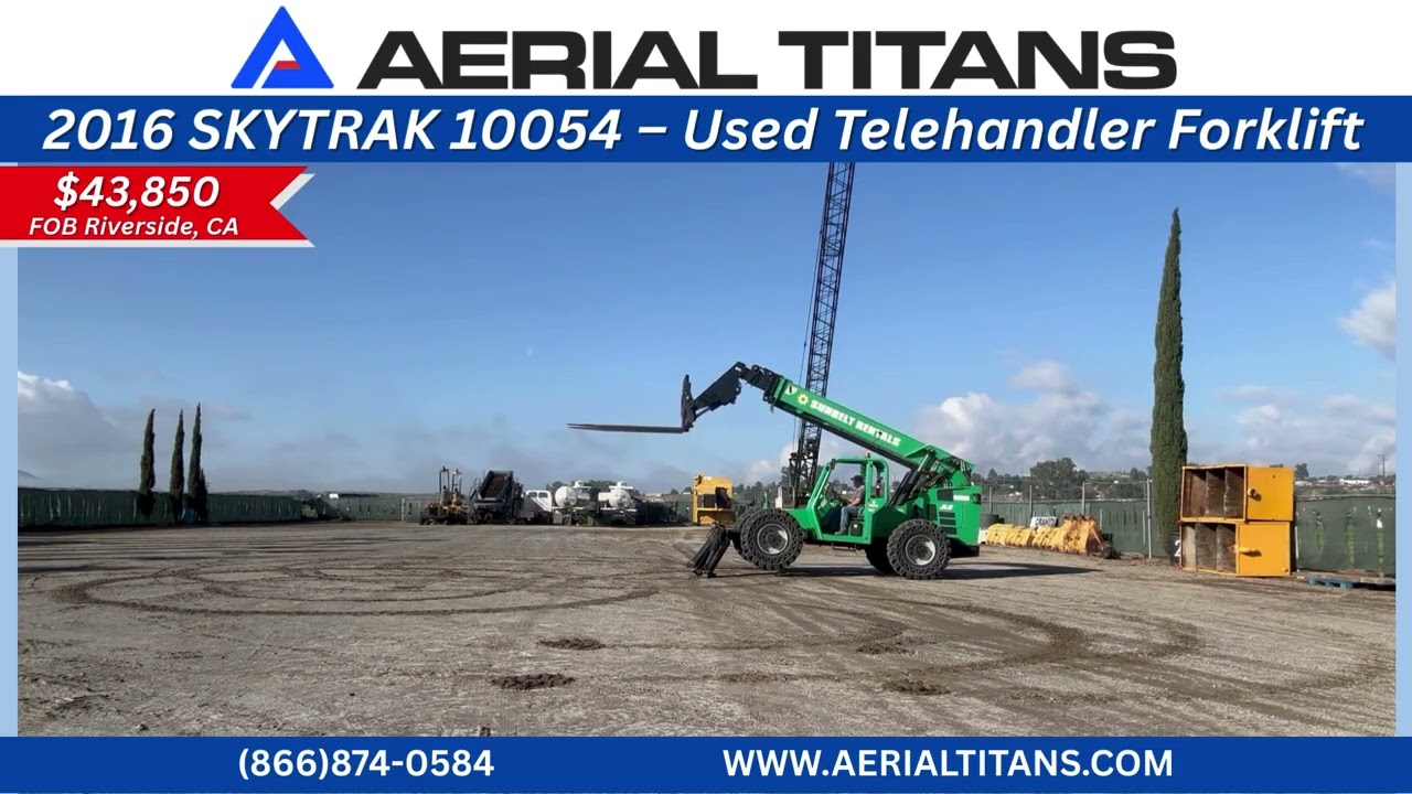 FOR SALE: 2016 SKYTRAK 10054 Telehandler Forklift | 10,000lb Capacity | $43,850