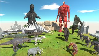 Dinosaurs Epic Battle - Showa Godzilla Bewilderbeast VS Colossal Beast Titan Infernal