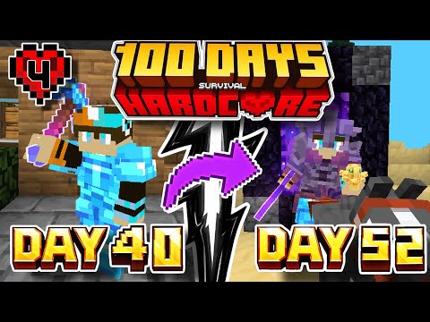 راح اعيش 100 يوم في ماين كرفت هارد كور اقتحام النذر 4