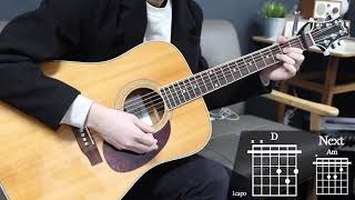 Ruby - Kaiser Chiefs Guitar Cover for Beginner Playing by [Musicdrawing]