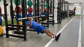 Inverted row Drop and Catch (Reflexive Eccentric)