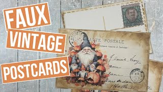 🍁✉️ Faux Vintage Fall Postcards