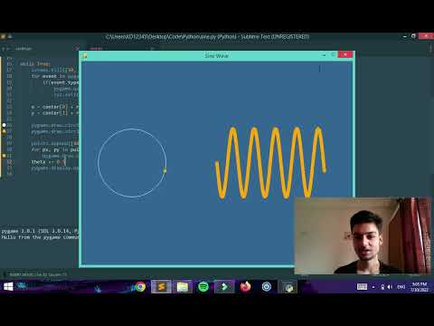 Sine Function using Circles in Pygame | Crap Code