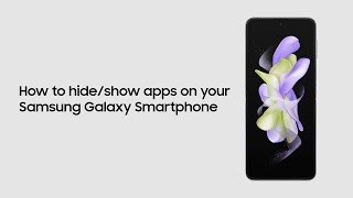 How to hide/show apps on your Samsung Galaxy Smartphone | Samsung screenshot 1