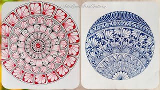 How To Draw Easy Round Mandala Art Traditional Mandala
