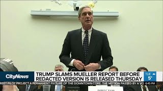 Trump slams Mueller report ahead of redacted release