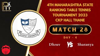Dhruv vs Sharanya || Men's Category || Match - 28 || DAY - 4 || 13-October-2024
