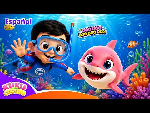 🦈 Bebé Tiburón Doo Doo Doo 🎵 | Canciones Infantiles del Tiburón – Kuku and Cucudu