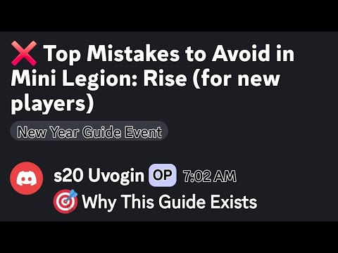 Mini Legion: Beast Within Progression Mistakes to Avoid