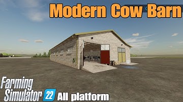 Modern Cow Barn  / FS22 mod for all platforms