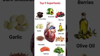 Top 9 Foods for a Healthy Heart ❤️ #healthyfood #healthtips #healthylifestyle #teluguhealth