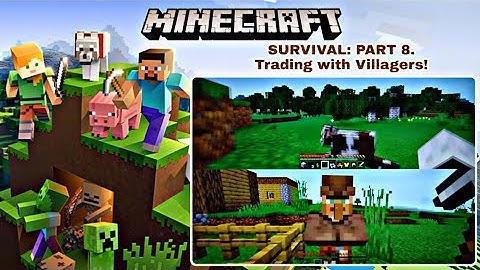 Minecraft Nintendo Switch Edition G11, 2P local splitscreen Survival Mode, Trading with Villagers!