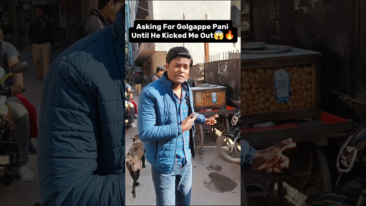 Asking For Golgappa Pani Until He Kicked Me Out!😱🔥#challenge #foodchallenge