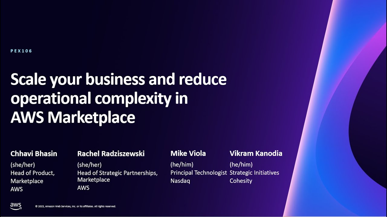 AWS re:Invent 2023 - Scale your business and simplify operations with ...
