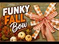 DIY Funky Fall Bow | Easy Designer Ribbon Bow