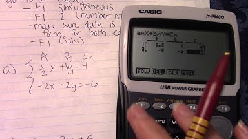 Solving Systems Using a Casio fx-9860G Calulator