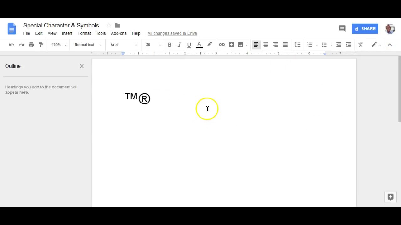 How to Insert Trademark Symbols into Google Docs