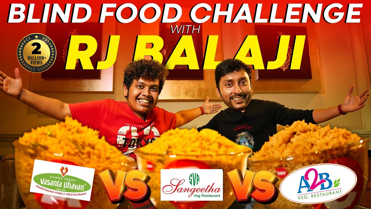 Biriyani Comparison with RJ Balaji - A2B, Geetham, Vasantha bhavan - Irfan's View