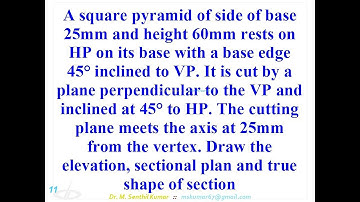 12.13 Sections of Solids  - Pyramid