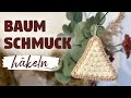 Flachen Tannenbaum mit Picot Maschen häkeln | Weihnachtsbaumschmuck