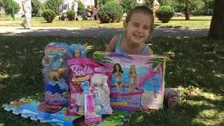 Барби с собачкой кукла и много игрушек Barbie развлечение для Детей Новые серии видео Уход за волосами) Новые любимчики