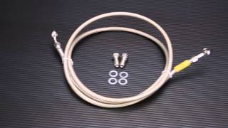 ACTIVE アクティブ製ステンレスメッシュブレーキホース「GOODRIDGE」(※ヤマハV-MAX1200 後期取外)はこんな感じです。