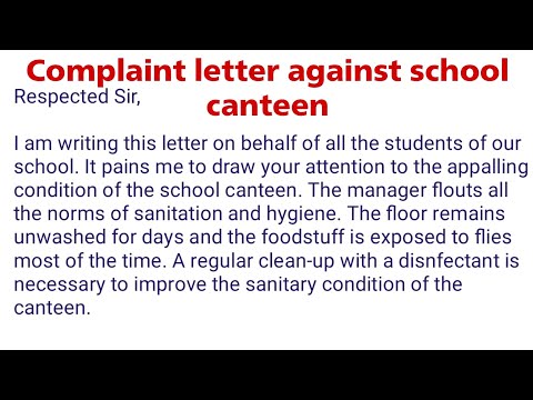 Write a letter to the principal of your school complaining about schoolcanteenschoolcanteencomplain