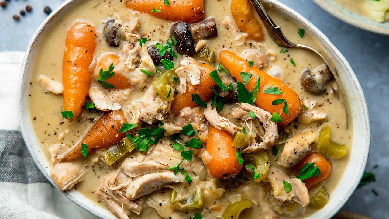 Healthy Slow Cooker Creamy Chicken Casserole Recipe • The Healthy