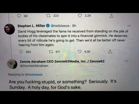 Stephen Miller Fox Commentator’s David Hogg Tweet Is One The Lord Should Punish Him For