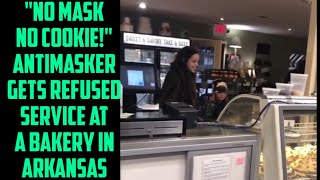 ANTIMASK LADY ARGUES WITH EMPLOYEES AT A BAKERY IN ARKANSAS