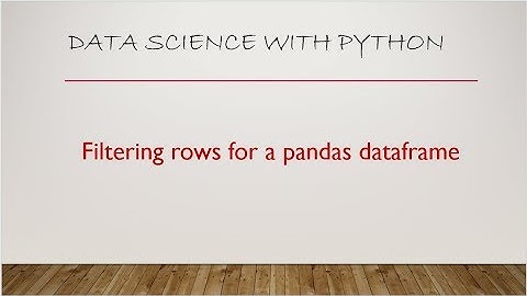 Filtering Rows Pandas Dataframe