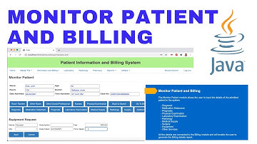 Monitor Patient and Billing - Patient Information and Billing System - JAVA/JEE #hospitalsystem