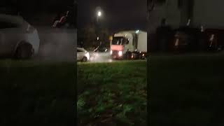 Wet Chilly Gloomy UK 🇬🇧 NHS Ambulance 🚑 🚑 A Cyclist in Black. Trucks 🚚 Trailers Cars Vans 🚗