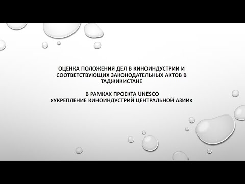 Положение киноиндустрии и соответствующего законодательства в Таджикистане – Шарофат Арабова