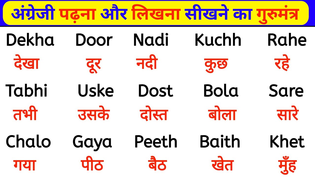 अंग्रेजी मे ये चीज जरूर सीखे | English padhna kaise sikhe | Hoe to read English