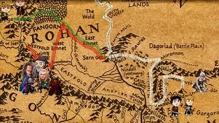 Lord of the Rings map timeline characters travels LOTR @retropoparts