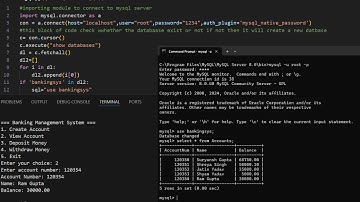 Bank Management System | Python/MySQL | CBSE class 12 BOARDS