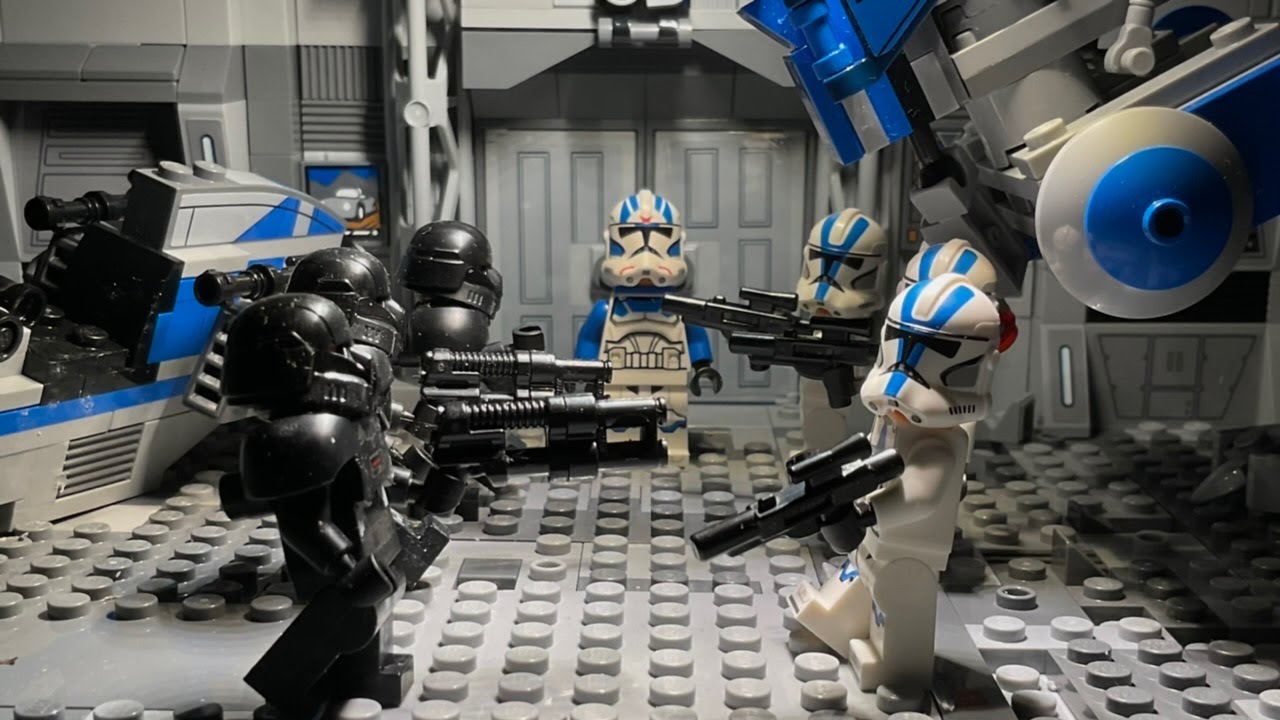LEGO 501ST Legion Vs DARK TROOPERS Clone Wars Stop Motion - YouTube