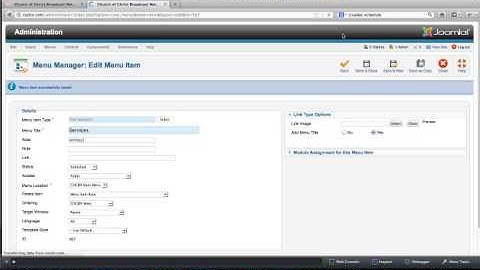 Editing an Existing Menu Item in Joomla 2.5 by Hammond Burke