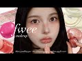 【fwee】SNSでバズり中‼fweeのコスメでメイクしながら正直レビュー🍑🤍
