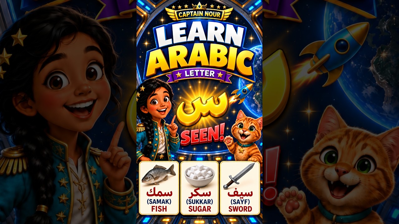 Learn Arabic Letter SEEN س and 3 Easy Arabic Words for Beginners🚀 #arabic  #learnarabic