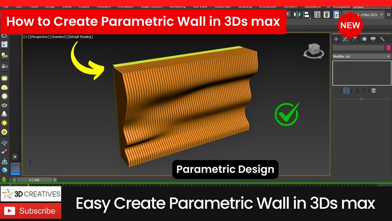 How to Create Parametric Wall in 3Ds Max - YouTube