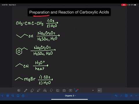 10: Preparation and reaction of carboxylic acids