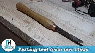 Making a parting tool for the lathe from old saw blade