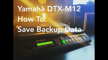 Yamaha DTX-Multi 12 - Saving Backup Data