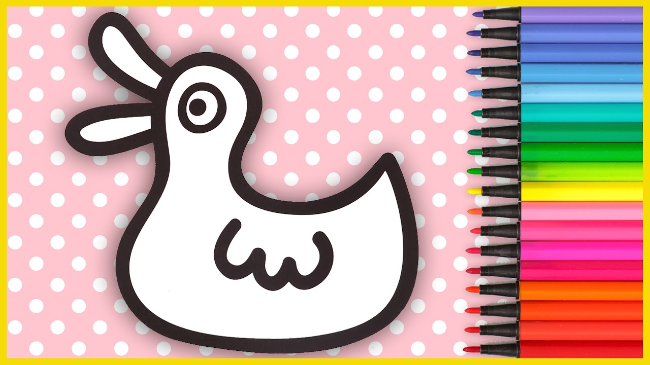 Course de Canard Peppa Pig | Coloriage Feutres de Peinture