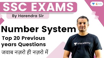 Number System | Top 20 Previous Year Questions | SSC Exams | Harendra Sir | Wifistudy Studios