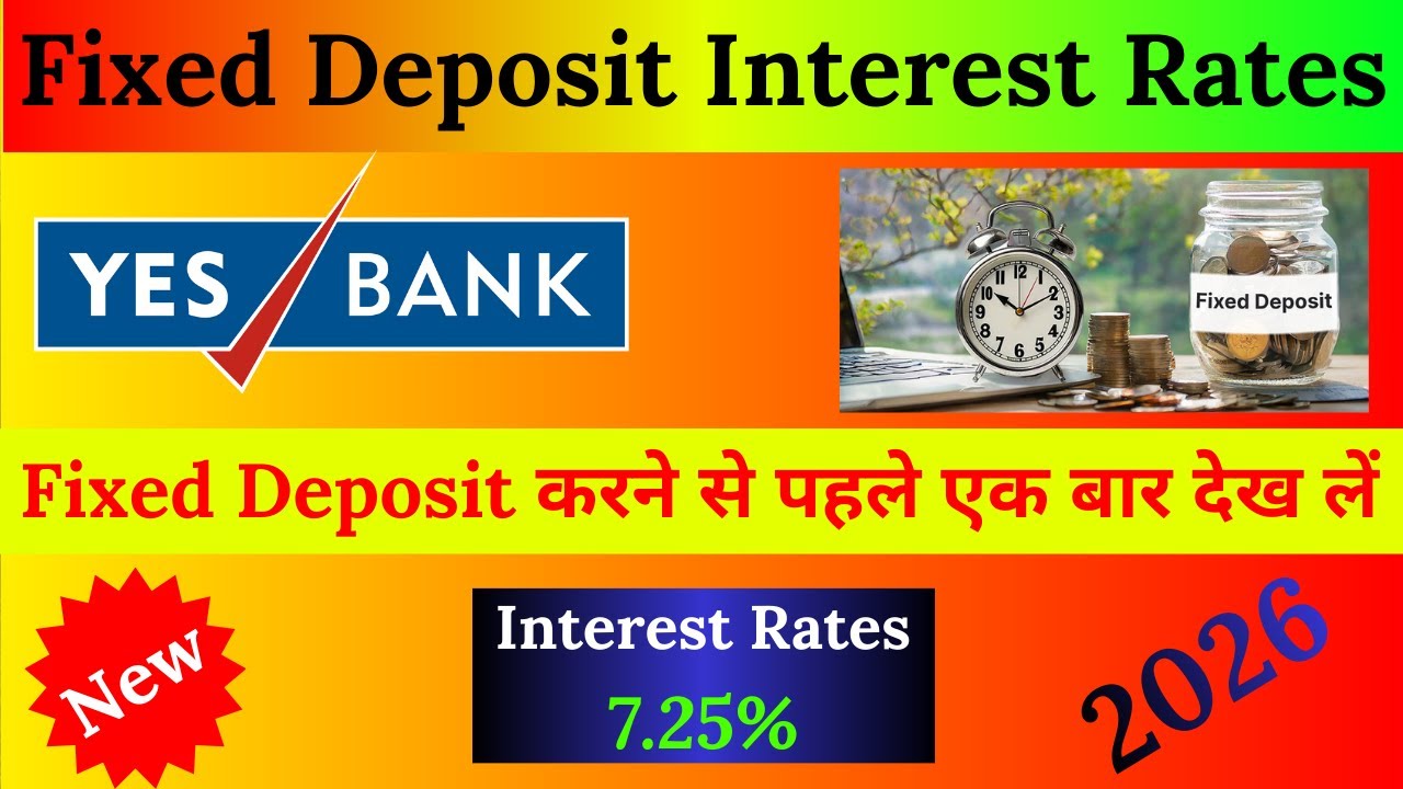 YES Bank New Fixed Deposit Interest Rates 2026 | yes bank fd interest rates