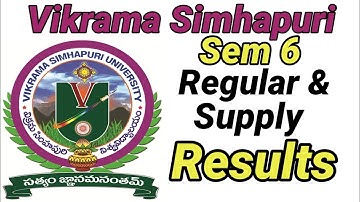 VSU sem 6 Reg & Supply Revaluation Results Released | Vsu exams update | vsu results update
