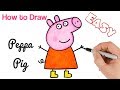 How to draw peppa pig  cartoon drawings for beginners  art tutorial